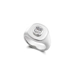 Diamond Set Cushion Signet Ring-The Diamond Setter