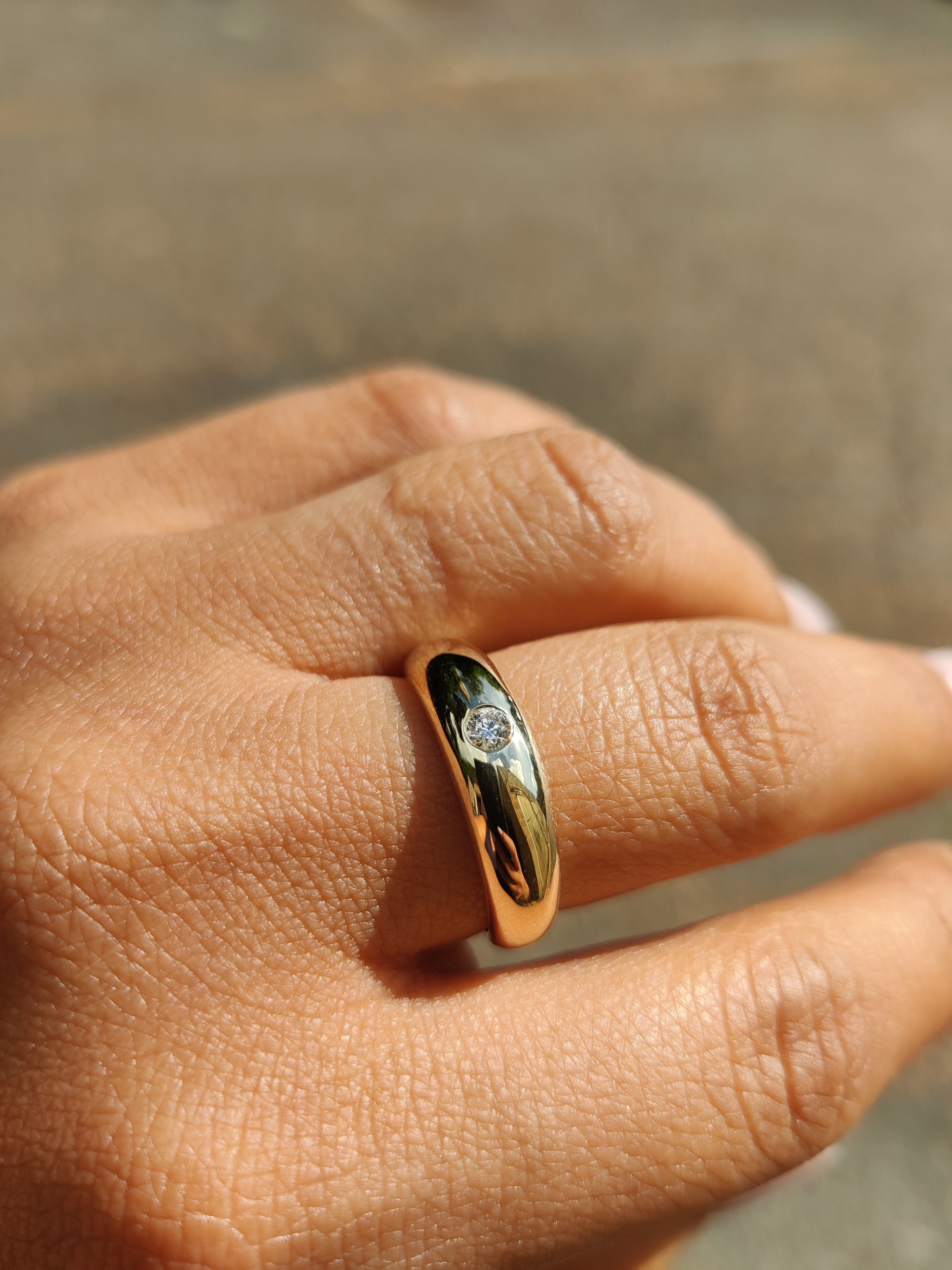 Dome Ring with platinum jubilee hallmark-The Diamond Setter