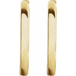 Gold Elongated Oval Huggie Hoop Earrings-The Diamond Setter
