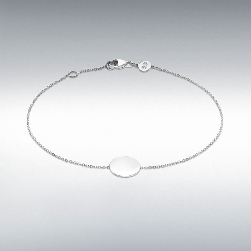 Engravable Disc Bracelet-The Diamond Setter