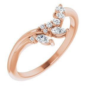 Altair - Floral Contour Band-The Diamond Setter