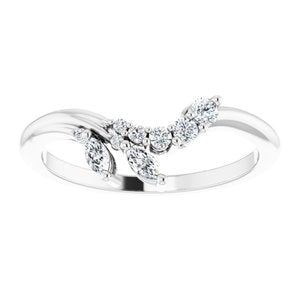 Altair - Floral Contour Band-The Diamond Setter