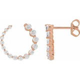 Front Back Diamond Earrings-The Diamond Setter
