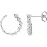 Front Back Diamond Earrings-The Diamond Setter