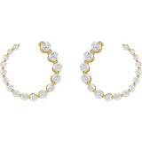 Front Back Diamond Earrings-The Diamond Setter
