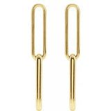 Elongated Flat Link Drop Earrings-The Diamond Setter