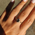 Green Sapphire constellation ring-The Diamond Setter