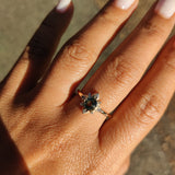 Green Sapphire constellation ring-The Diamond Setter