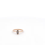 Salt and Pepper Marquise Diamond Solitaire Ring-The Diamond Setter