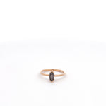 Salt and Pepper Marquise Diamond Solitaire Ring-The Diamond Setter