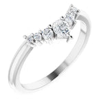 Alniyat - contoured band with pear and round diamonds-The Diamond Setter