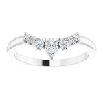 Alniyat - contoured band with pear and round diamonds-The Diamond Setter