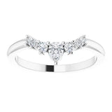 Alniyat - contoured band with pear and round diamonds-The Diamond Setter