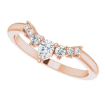 Alniyat - contoured band with pear and round diamonds-The Diamond Setter