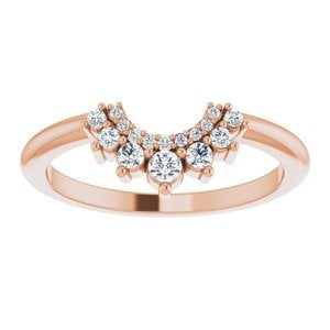 Agena - Round Tapered Diamond Contoured Band-The Diamond Setter