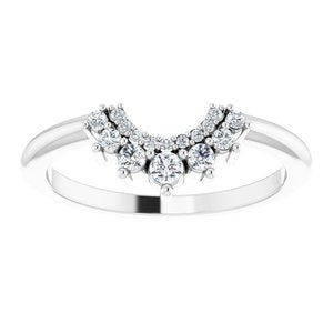 Agena - Round Tapered Diamond Contoured Band-The Diamond Setter