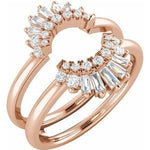 Azha - Round and Baguette Ring Guard-The Diamond Setter
