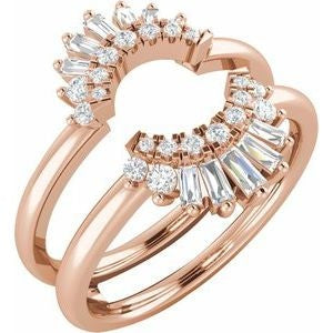 Azha - Round and Baguette Ring Guard-The Diamond Setter