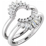Azha - Round and Baguette Ring Guard-The Diamond Setter