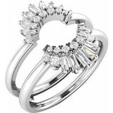 Azha - Round and Baguette Ring Guard-The Diamond Setter