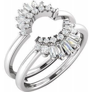 Azha - Round and Baguette Ring Guard-The Diamond Setter