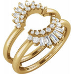 Azha - Round and Baguette Ring Guard-The Diamond Setter