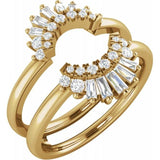 Azha - Round and Baguette Ring Guard-The Diamond Setter
