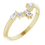 Adara - Round and Tapered Baguette Diamond Contoured Band-The Diamond Setter