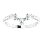 Adara - Round and Tapered Baguette Diamond Contoured Band-The Diamond Setter