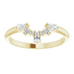 Adara - Round and Tapered Baguette Diamond Contoured Band-The Diamond Setter