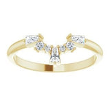 Adara - Round and Tapered Baguette Diamond Contoured Band-The Diamond Setter