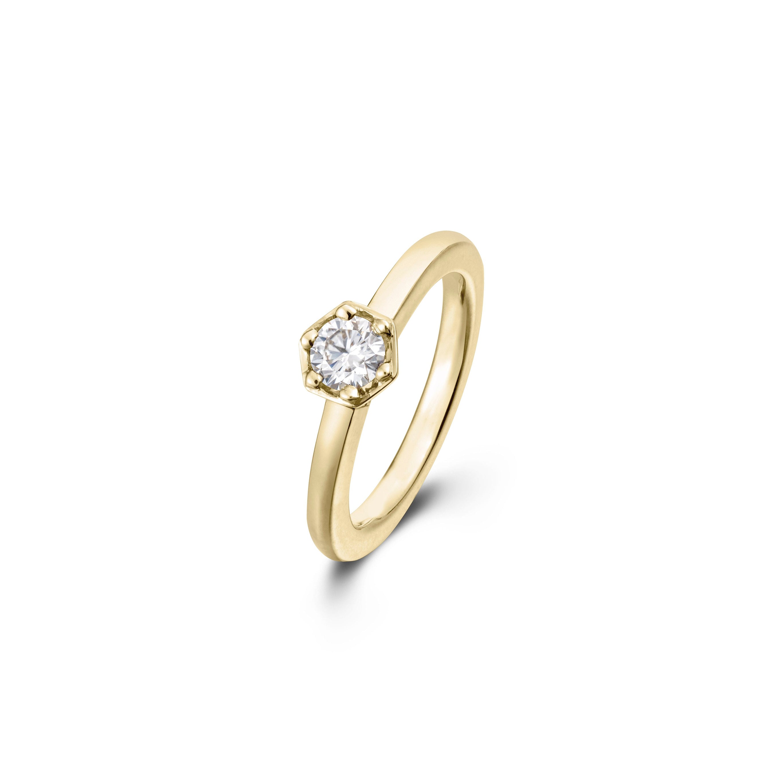 Hex Diamond Engagement Ring-The Diamond Setter