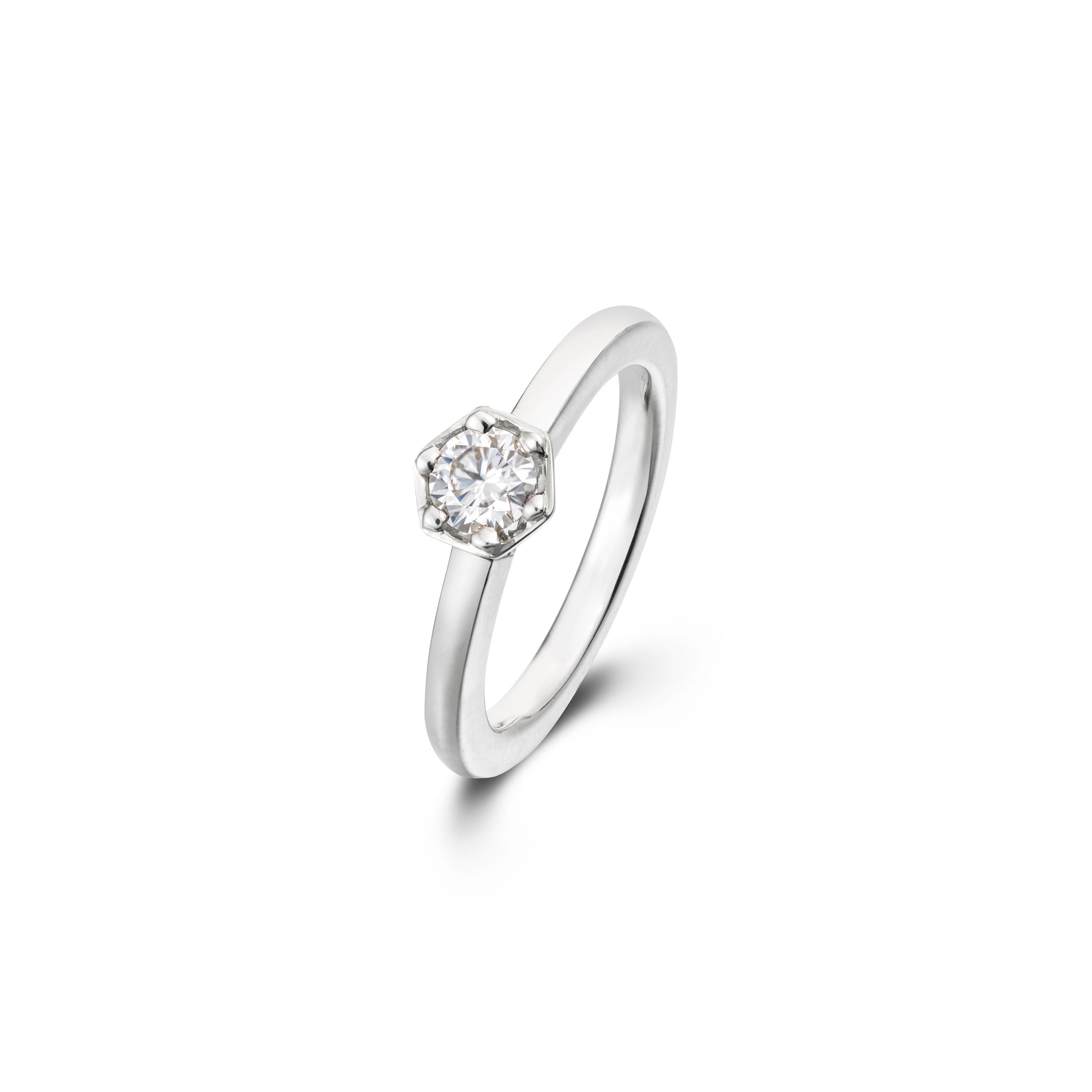 Hex Diamond Engagement Ring-The Diamond Setter