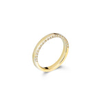 9 carat Gold Band with White Diamonds in Pave Setting-The Diamond Setter