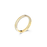 9 carat Gold Band with White Diamonds in Pave Setting-The Diamond Setter