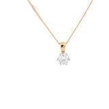 Diamond Solitaire Necklace in 18ct gold-The Diamond Setter