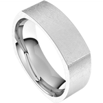 Square Wedding Ring with Ice Finish-The Diamond Setter
