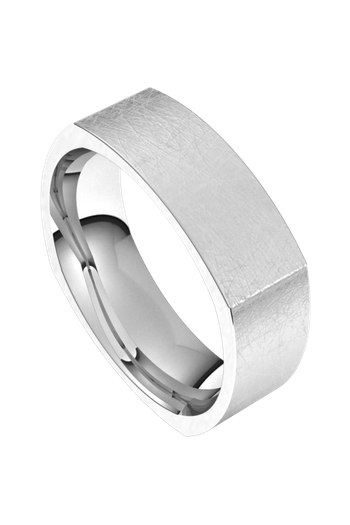 Square Wedding Ring with Ice Finish-The Diamond Setter