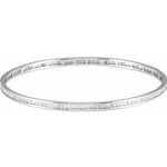Solid Gold Stackable Bangle with Natural Diamonds-The Diamond Setter