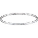 Solid Gold Stackable Bangle with Natural Diamonds-The Diamond Setter