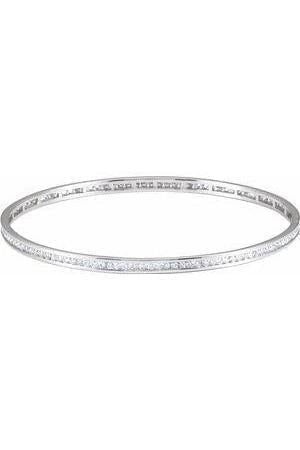 Solid Gold Stackable Bangle with Natural Diamonds-The Diamond Setter