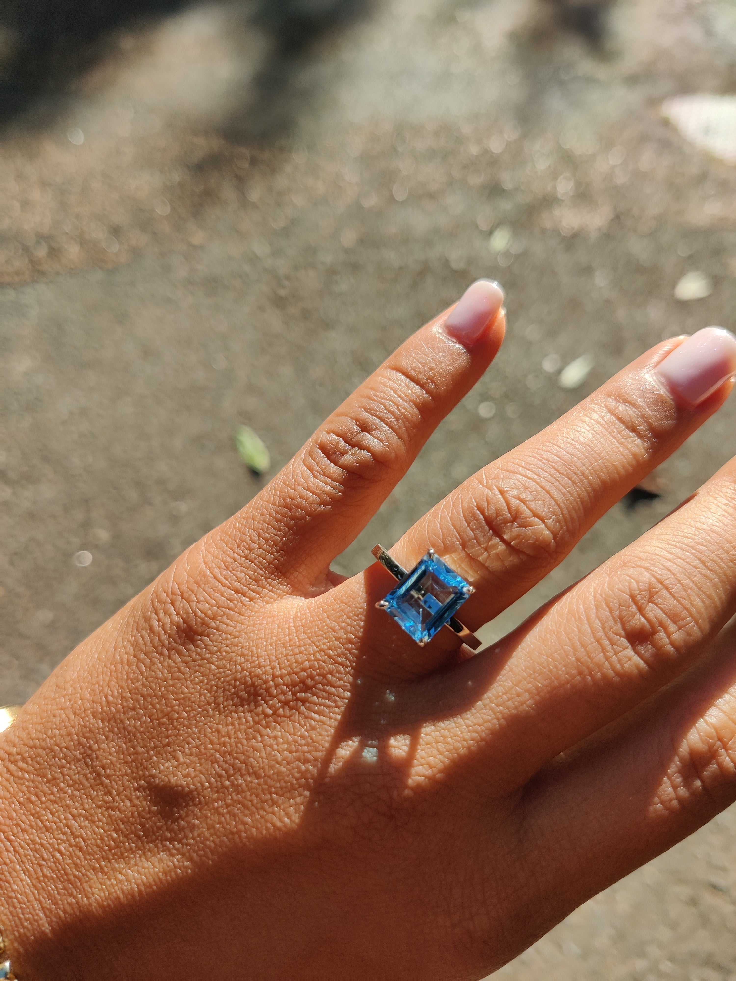 Swiss Blue Topaz Dress Ring-The Diamond Setter