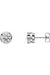 Round Tapered Bezel-Set Stud Earring in 9ct white gold-The Diamond Setter