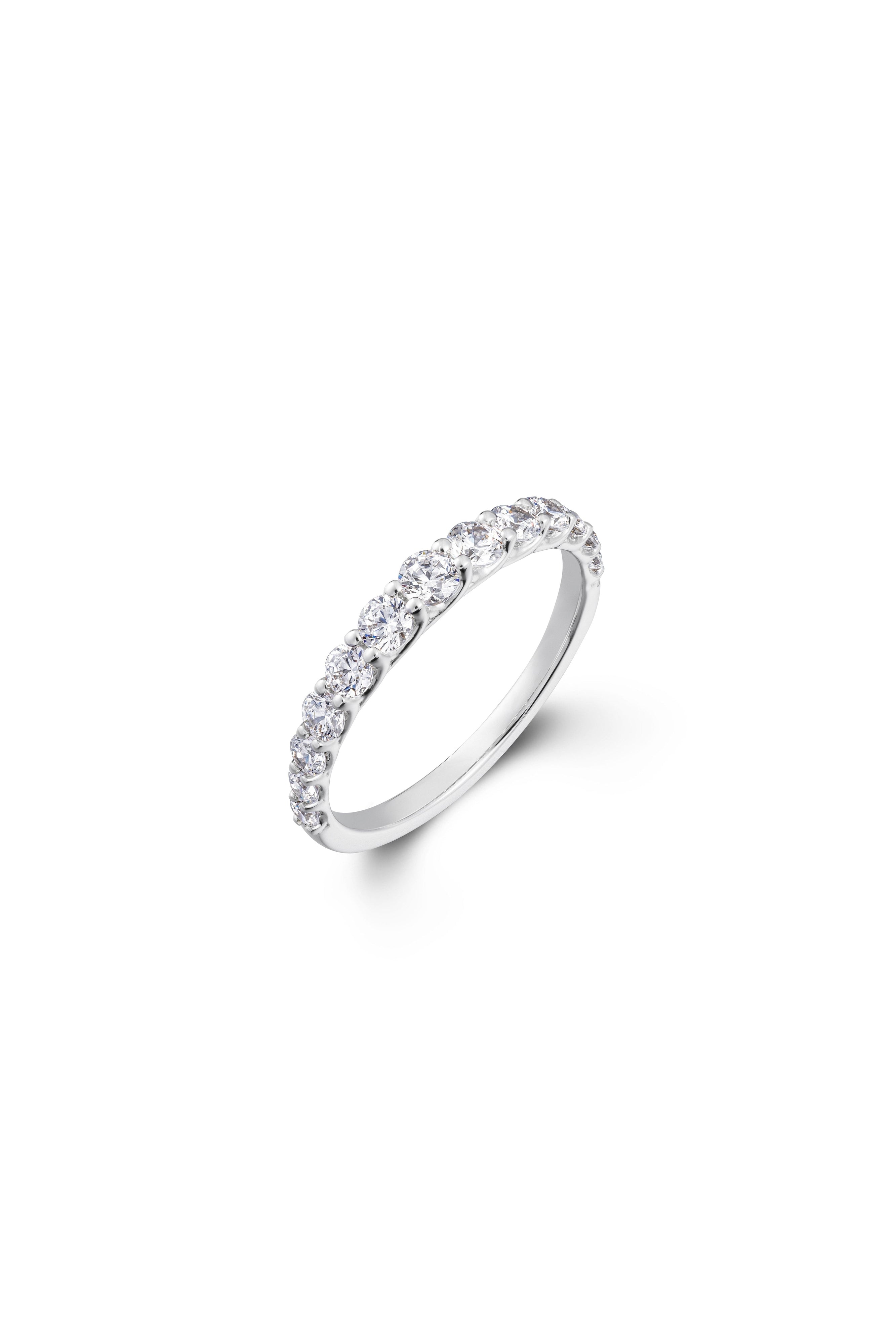 Tapered Half Eternity Ring-The Diamond Setter