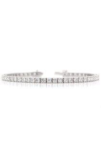 18ct White Gold Diamond-Set Tennis Bracelet-The Diamond Setter