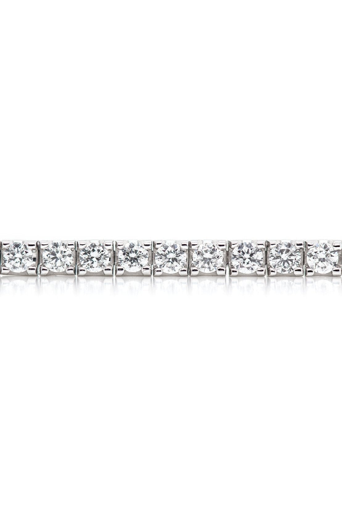 18ct White Gold Diamond-Set Tennis Bracelet-The Diamond Setter