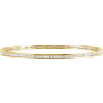 Solid Gold Stackable Bangle with Natural Diamonds-The Diamond Setter