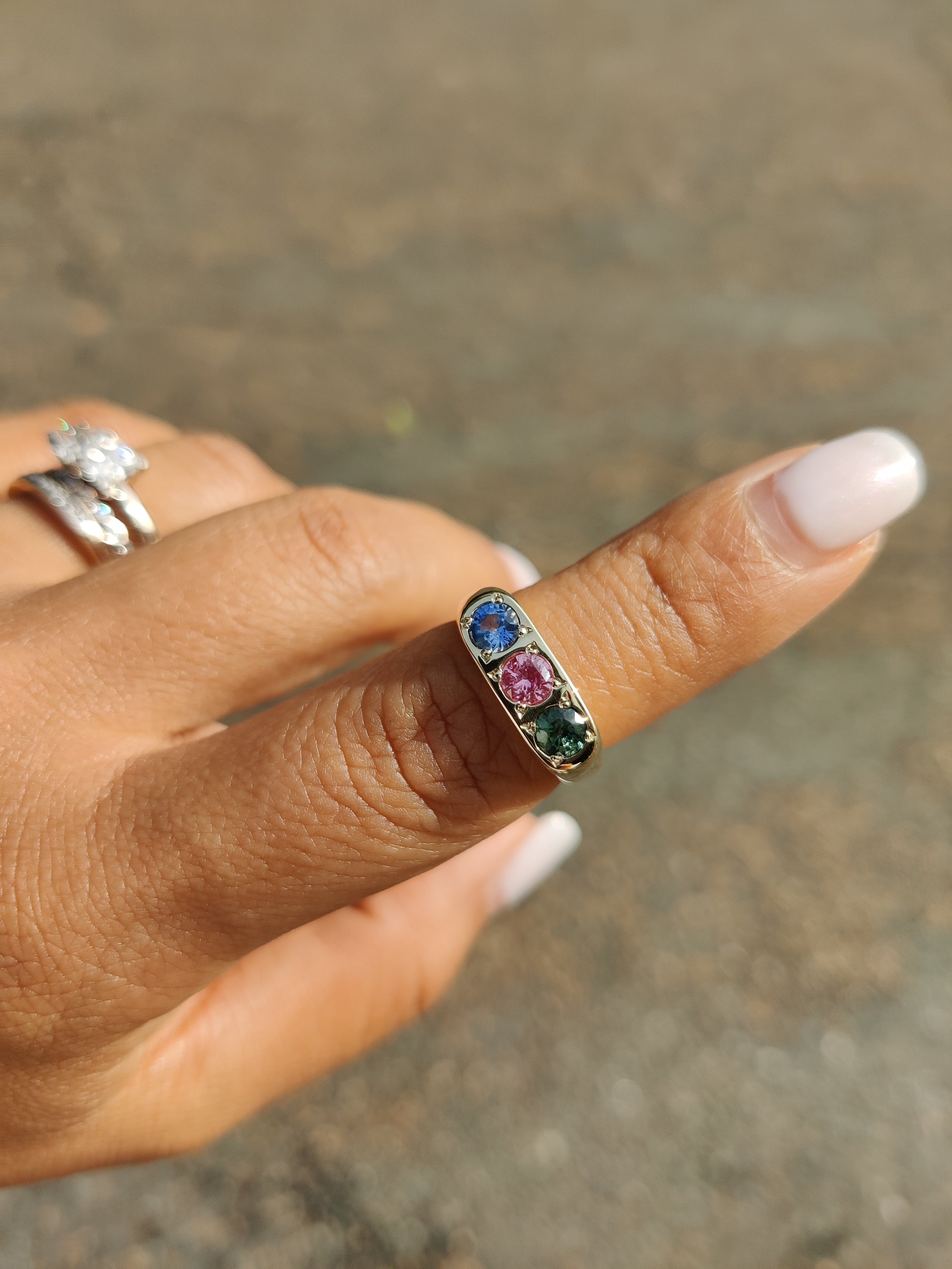 Trio of Sapphire Ring-The Diamond Setter