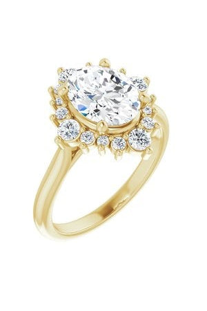 Stunning Oval Engagement Ring with Diamond Halo-The Diamond Setter