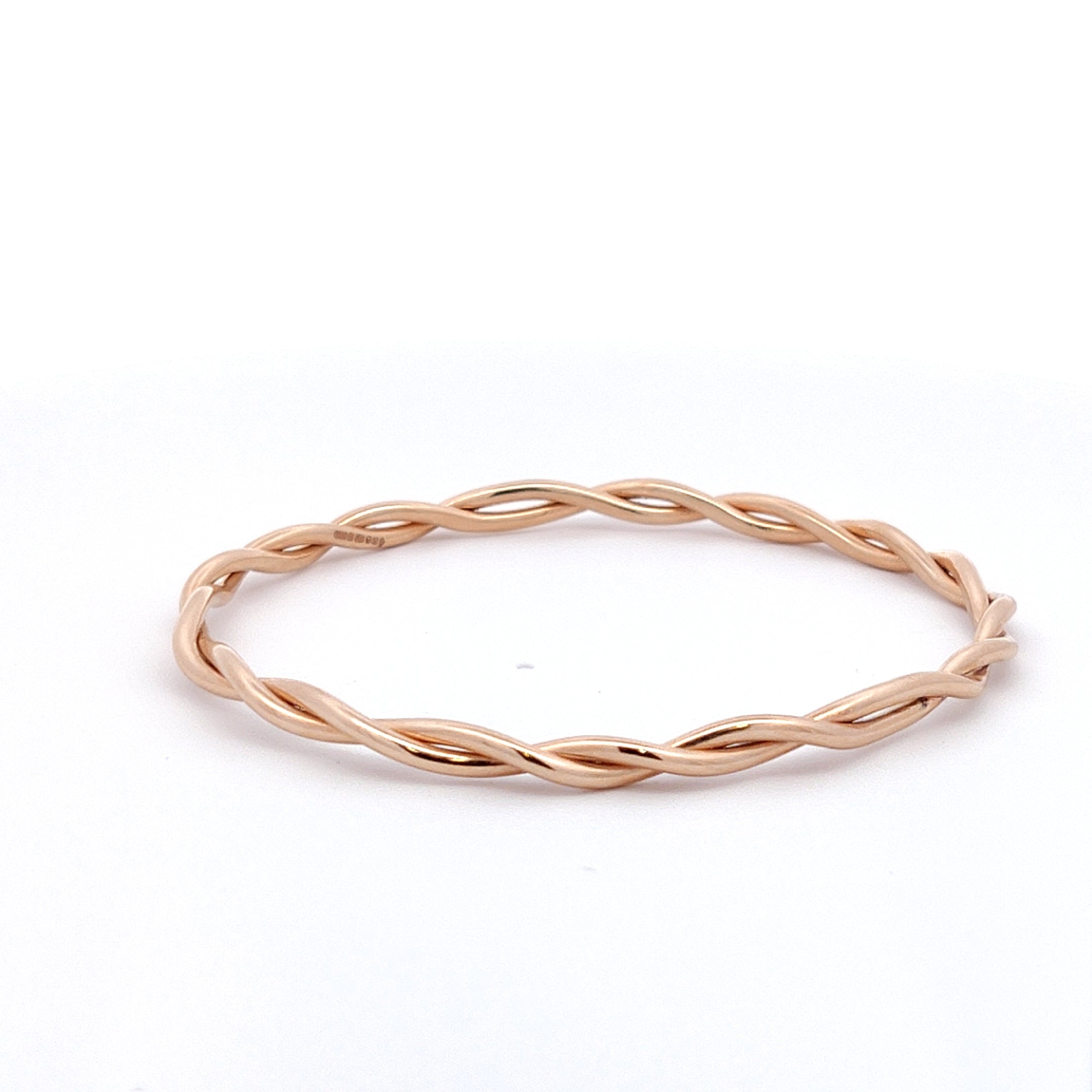 Gold Twisted Bangle with platinum jubilee hallmark-The Diamond Setter